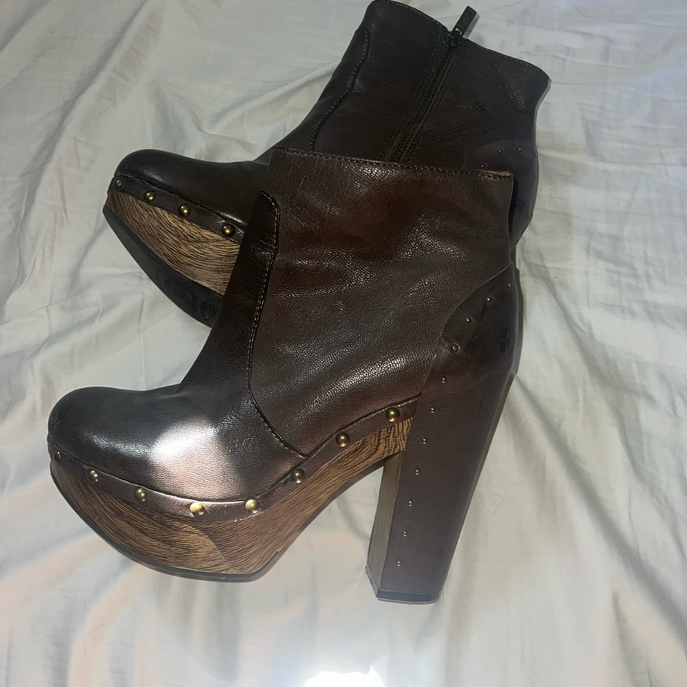 Lucky brand leather platform boots!